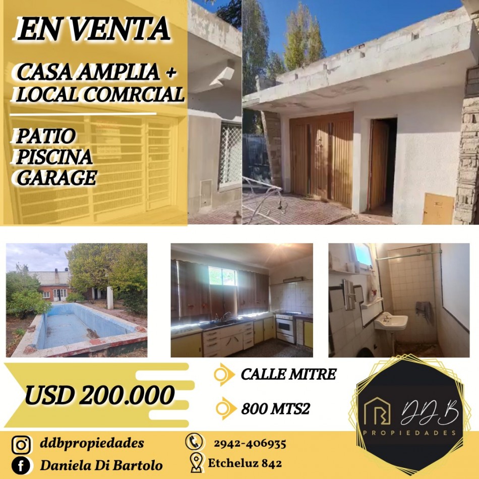 CASA AMPLIA + LOCAL COMERCIAL