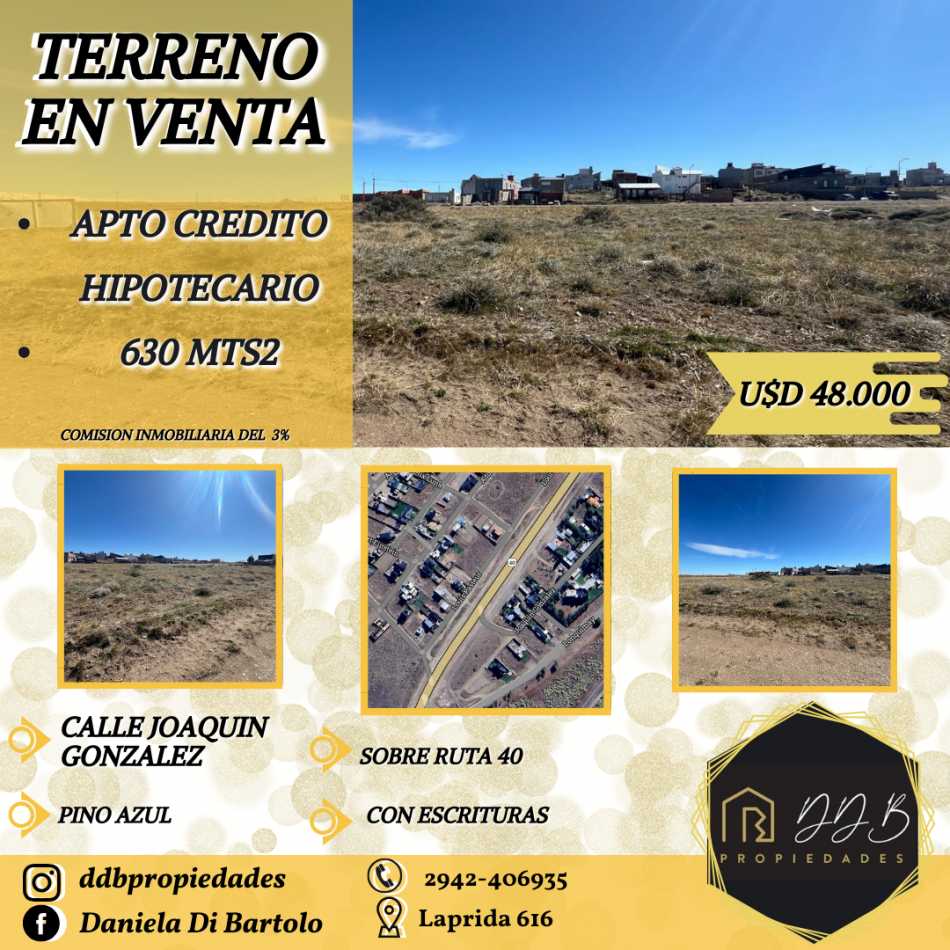 AMPLIO TERRENO SOBRE RUTA 40