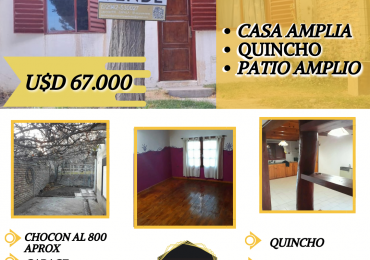 CASA AMPLIA EN VENTA- Calle Chocon