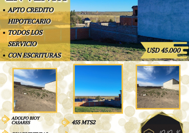 Terreno Amplio de 455 MTS2