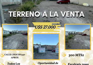  TERRENO AMPLIO DE 300MTS2 EN CALLE CHOCON AL 948